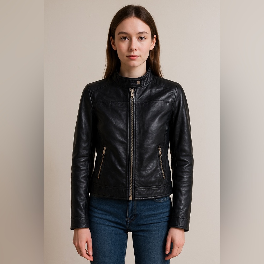 Vintage Y2K GAP black motorcycle jacket